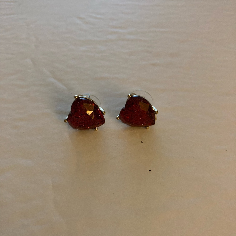 Betsey Johnson Red Heart Earrings